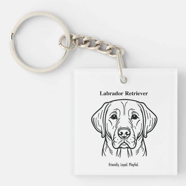 Porte-clefs Labrador Retriever Portrait (Devant)