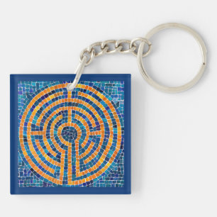 Porte-clefs LABYRINTH IV Carré acrylique Porte - clé