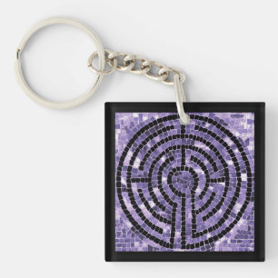 Porte-clefs LABYRINTH VI Carré acrylique Porte - clé