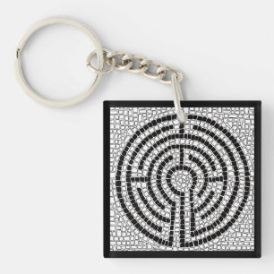 Porte-clefs LABYRINTH VII Carré acrylique Porte - clé