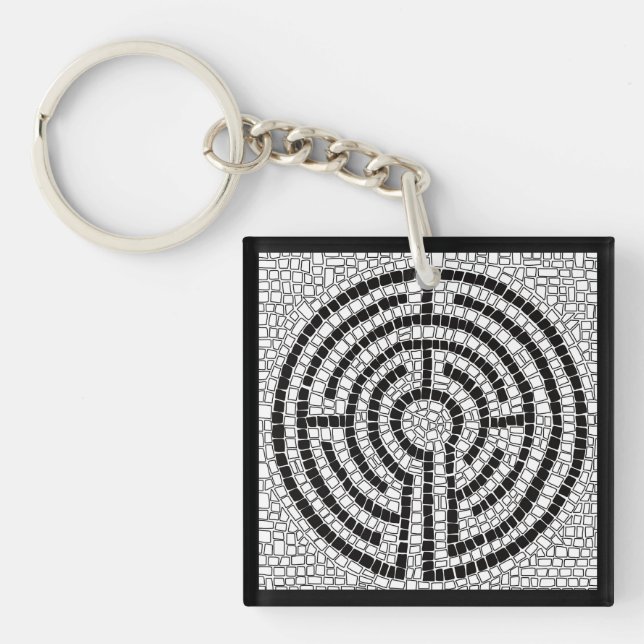 Porte-clefs LABYRINTH VII Carré acrylique Porte - clé (Devant)