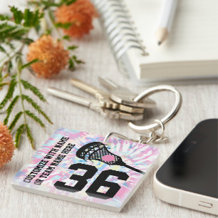 Porte-clefs Lacrosse Jersey Number Team Sports Nom du sport