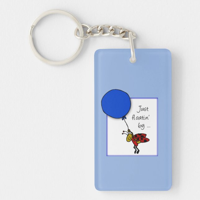 Porte-clefs Ladybug avec Ballons Bleus, Pensez à vous (Devant)