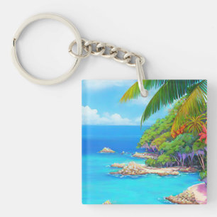 Porte-clefs Lagon tropical