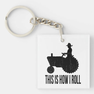 Porte-clefs L'agriculteur sur le tracteur ceci est comment JE
