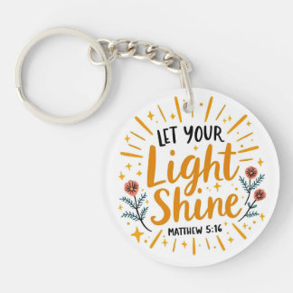 Porte-clefs Laisser Briller Votre Lumière - Matthieu 5:16 Vers