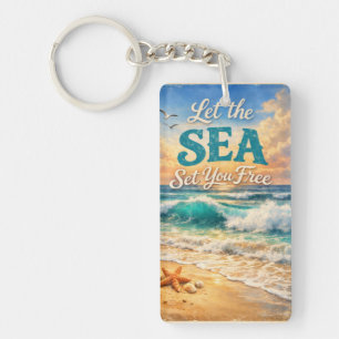 Porte-clefs Laissez la mer vous libérer – Vagues océaniques re
