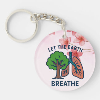 Porte-clefs Laissez la Terre Respirer Poumons d'Arbre Eco Acti