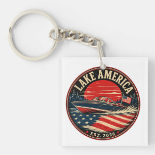 Porte-clefs Lake America est humour politique 2026