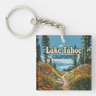 Porte-clefs Lake Tahoe California Nevada Retro Travel