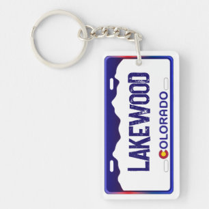 Porte-clefs Lakewood Colorado plaque bleue porte - clé