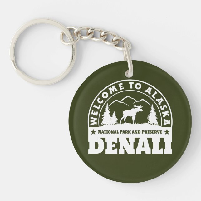 Porte-clefs L'Alaska. Parc national et conserve de Denali (Devant)