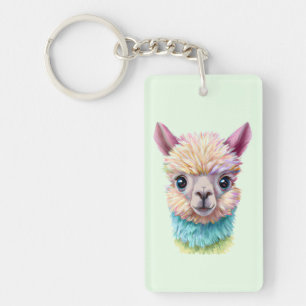 Porte-clefs Lama de bébé coloré
