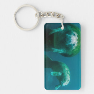 Porte-clefs Lamantin mère avec son veau à Crystal River