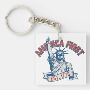 Porte-clefs L'AMÉRIQUE D'ABORD - Établie en 1776