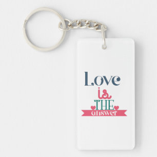 Porte-clefs L'Amour Cadeau Couple Est La Réponse