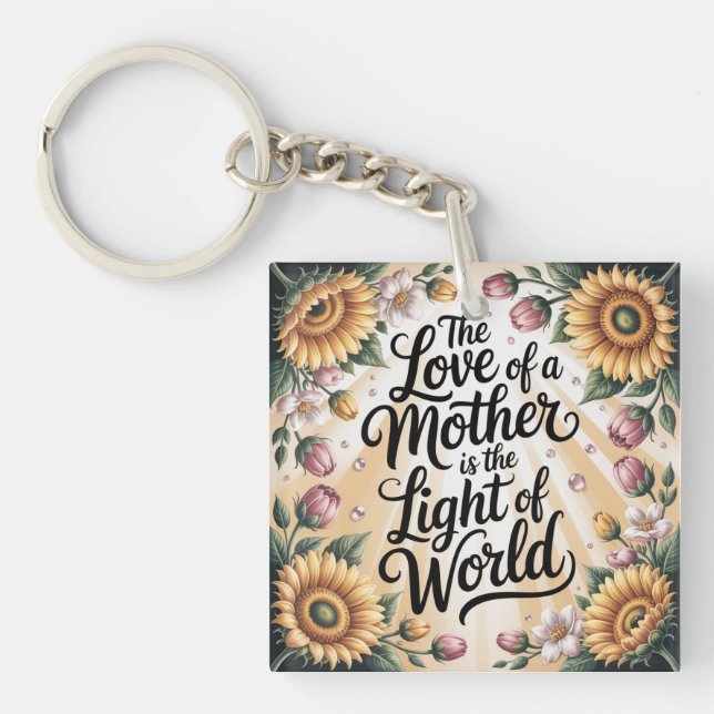Porte-clefs L'amour d'une mère est la lumière du monde (Devant)
