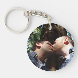 Porte-clefs L'amour est l'amour Photo personnalisée arc-en-cie
