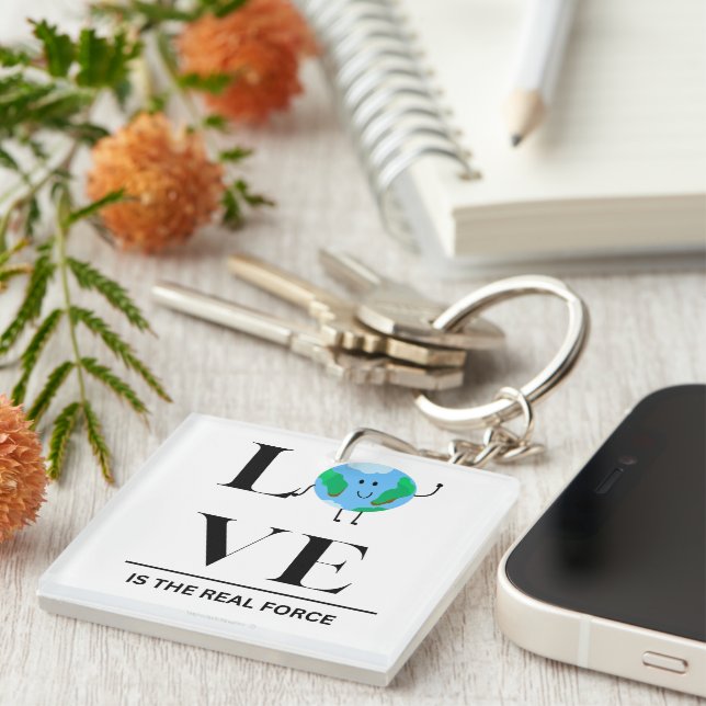 PORTE-CLEFS L'AMOUR EST LE VÉRITABLE PORTE - CLÉ DE LA FORCE (Devant Droit)