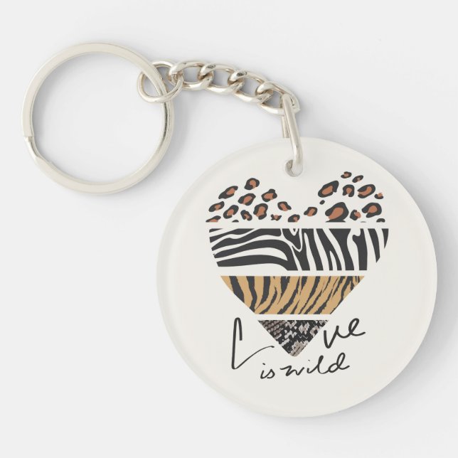 Porte-clefs L'amour est sauvage (Devant)