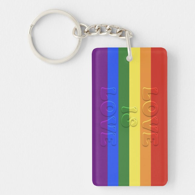 Porte-clefs L'amour est un Gay pride d'amour personnalisé (Devant)