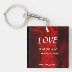 Porte-clefs L'Amour Et Un Pompier