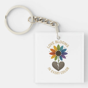 Porte-clefs L'amour fleurit dans chaque couleur