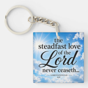 Porte-clefs L'amour inébranlable du Seigneur ne cesse jamais K