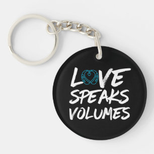 Porte-clefs L'amour parle Volumes - Sensibilisation aux Sourds