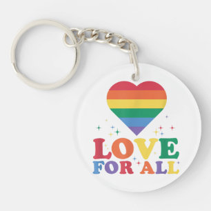 Porte-clefs L'amour pour tous LGBTQ Rainbow Pride gay lesbienn