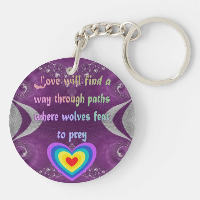 Porte-clefs L'amour trouvera un moyen (Dos)