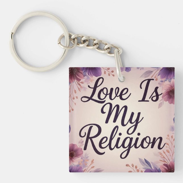 Porte-clefs L'amourEstMaReligion (Devant)