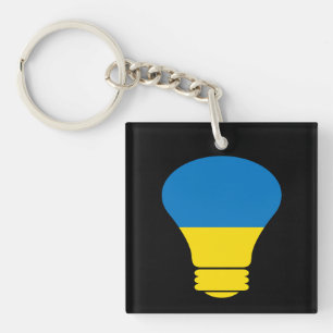 Porte-clefs Lampe Ukraine, stand avec T-shirt Ukraine