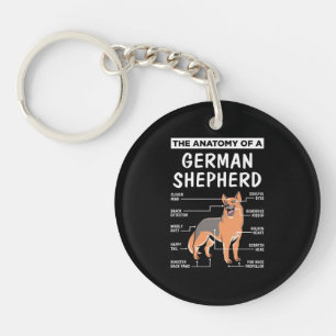 Porte-clefs L'Anatomie D'Un Berger Allemand
