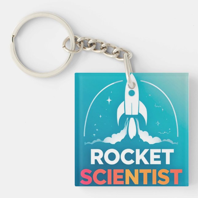 Porte-clefs 🚀 Lancement de fusée lumineux 🌈 Aventure spatial (Devant)