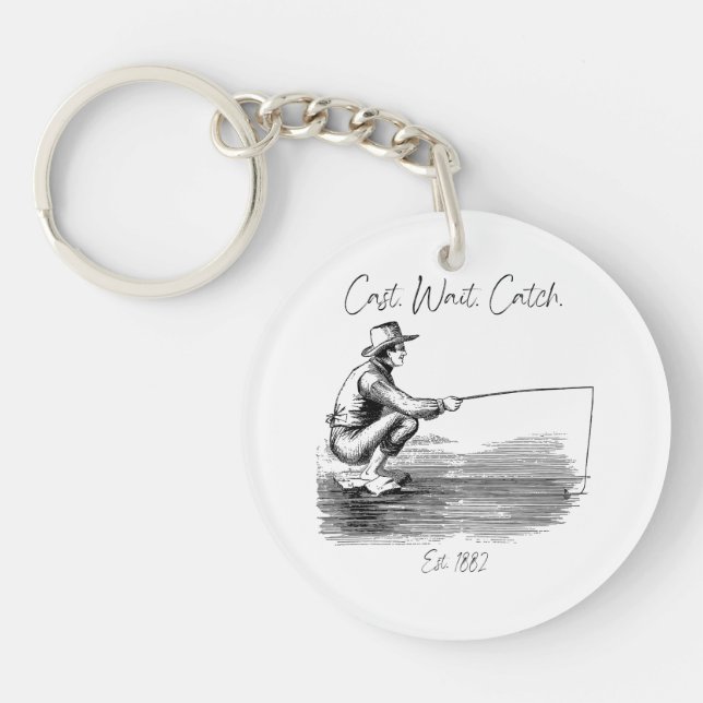 Porte-clefs Lancer. Attendre. Attraper (Devant)