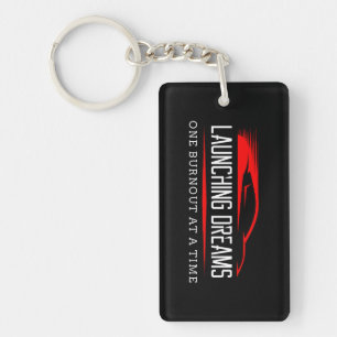 Porte-clefs Lancer les rêves un burnout à la fois Racing