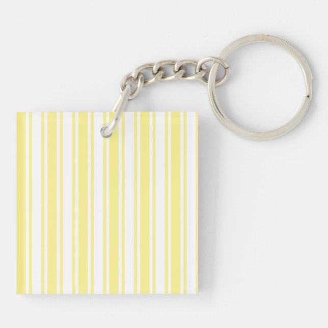 Porte-clefs Landes de bonbons jaune et blanc citron (Dos)