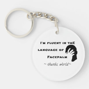 Porte-clefs Langue du Facepalm