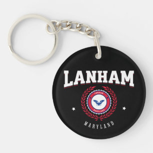 Porte-clefs Lanham Maryland Rouge et Blanc