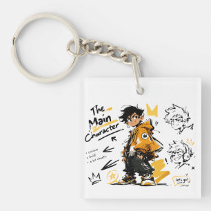Porte-clefs L'Anime de personnage principal Art Cool