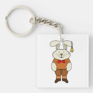 Porte-clefs Lapin avec une cloche à l'oreille
