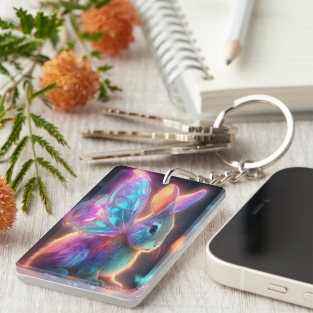 Porte-clefs Lapin Crystal (Devant droit)