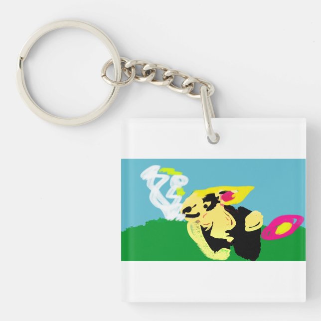 Porte-clefs Lapin de printemps   (Devant)