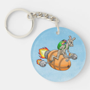 Porte-clefs Lapin Fusée de Pâques