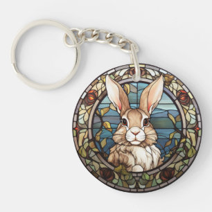 Porte-clefs Lapin lapin en verre doux