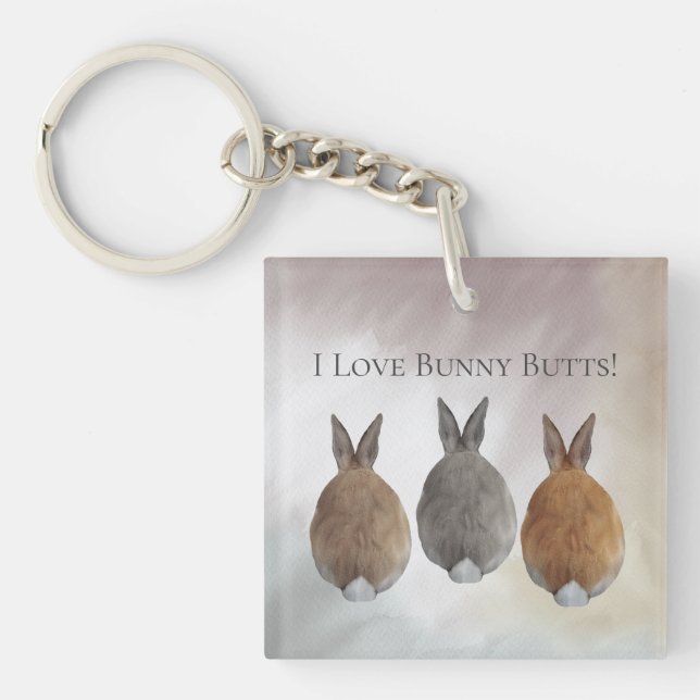 Porte-clefs Lapin Lapin J'Aime Beurre Lapin  (Devant)