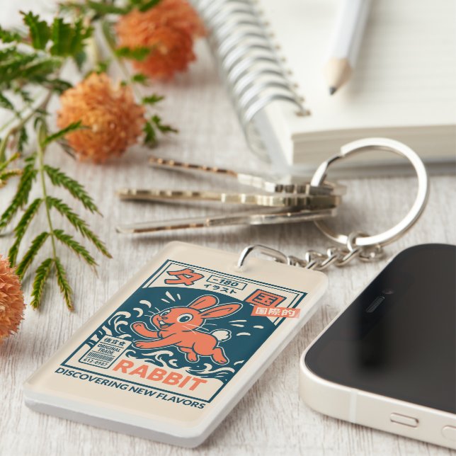 Porte-clefs Lapin Manga (Devant droit)