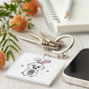 Porte-clefs Lapin Mignon et Drôle