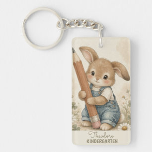 Porte-clefs Lapin mignon personnalisé pour la maternelle